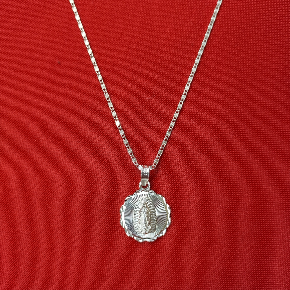 Elegant Silver Pendant Necklace 925 Sterling Silver‎ catolic virgin mary